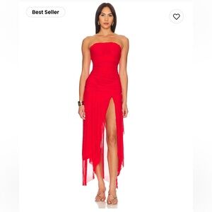 GUIZIO Lyla Twist Dress in Red